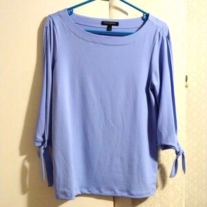 Banana Republic S Small Stylish Top Ruffles Open Sleeve Blue